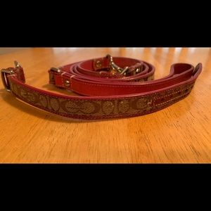 Coach Dog Collar & Leash Set
